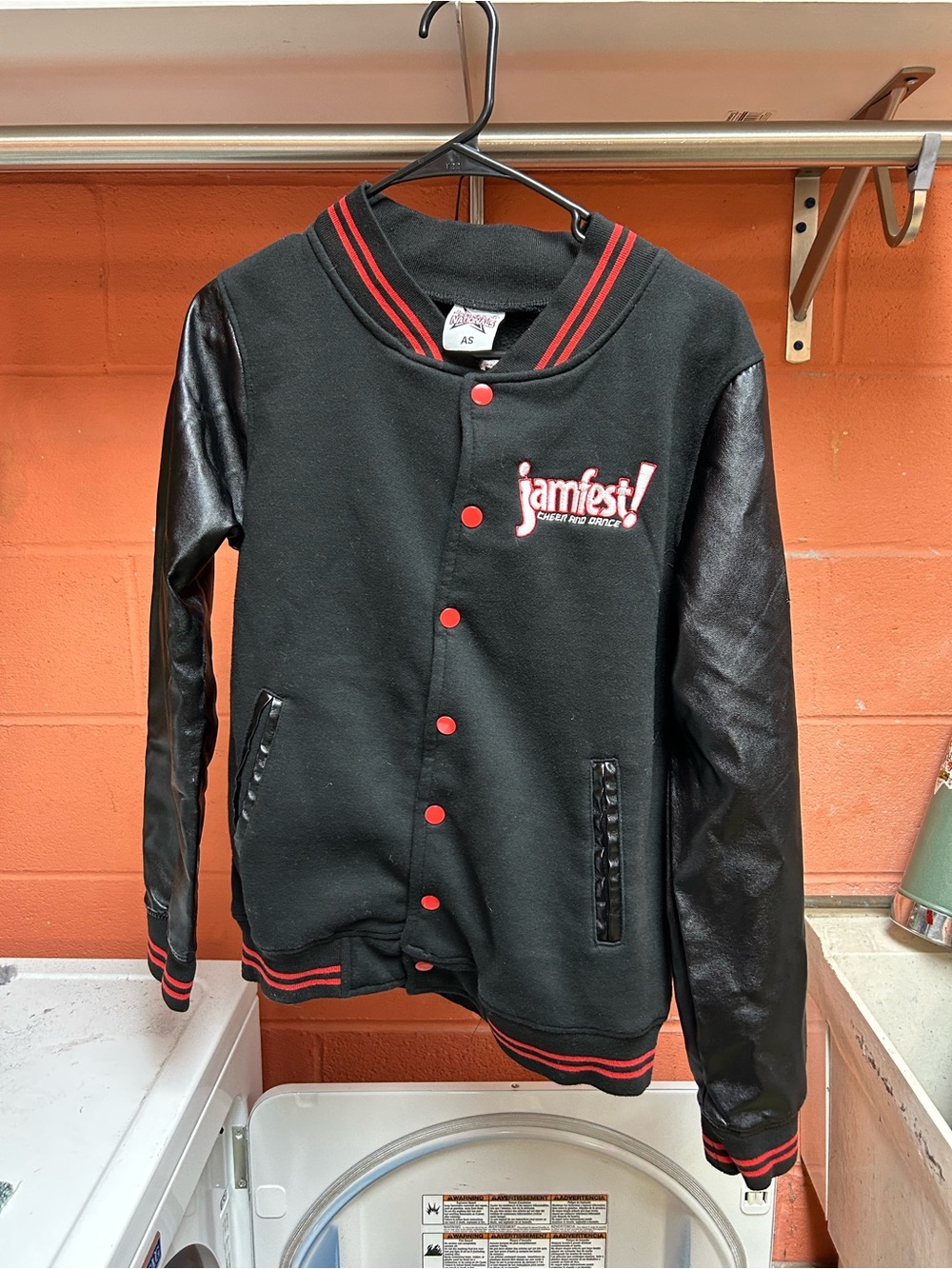 Black & Red Varsity Jacket for Men